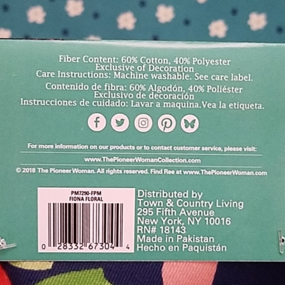 The Pioneer Woman Dining Pioneer Woman Fiona Floral Pocket